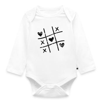 Saint-Valentin Saint-Valentin Saint-Valentin - Body Bébé bio manches longues - blanc - Devant