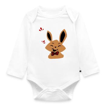 Osterhase - Baby Bio-Langarm-Body - Weiß - Vorne