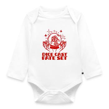 The die is cast, fate is sealed - Organic Longsleeve Baby Bodysuit - white - Front