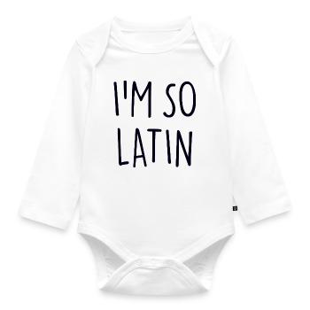AT SO LATIN - Organic Longsleeve Baby Bodysuit - white - Front