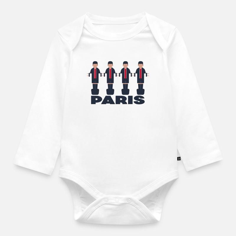 Paris - Body Bébé bio manches longues - blanc