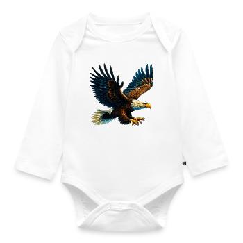 Eagle - Organic Longsleeve Baby Bodysuit - white - Front