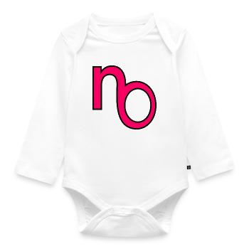 ANTWORT KEINE KOMMUNIKATION - Baby Bio-Langarm-Body - Weiß - Vorne