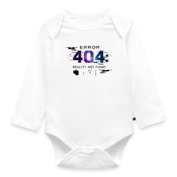 Error: Reality not found - Organic Longsleeve Baby Bodysuit - white - Front