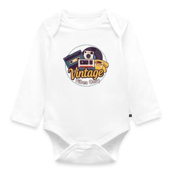Vintage-Stimmung - Baby Bio-Langarm-Body - Weiß - Vorne