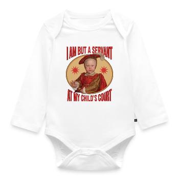 Renaissance Parenting Irony - Organic Longsleeve Baby Bodysuit - white - Front