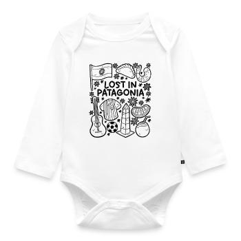 Lost in – Argentina - Organic Longsleeve Baby Bodysuit - white - Front