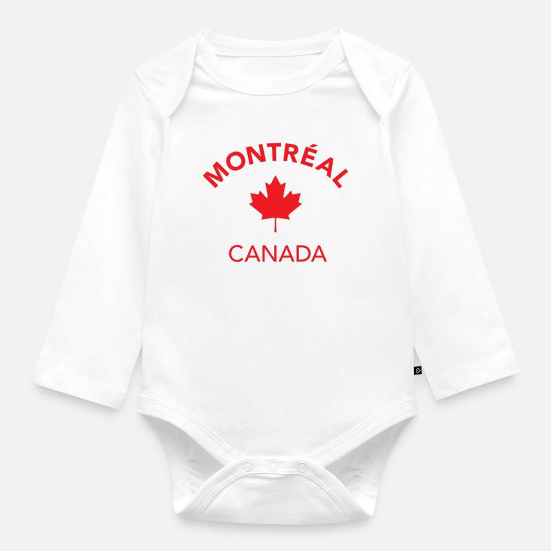 MONTRÉAL, CANADA - Body Bébé bio manches longues - blanc