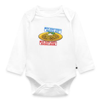 Nudeln - Baby Bio-Langarm-Body - Weiß - Vorne