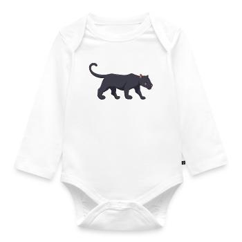 Panther - Organic Longsleeve Baby Bodysuit - white - Front