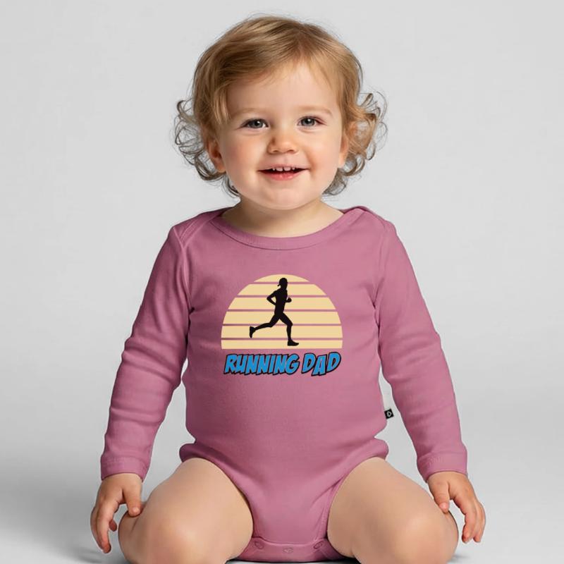 Running dad Body Bébé bio manches longues