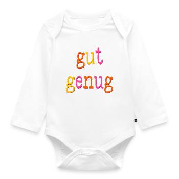 SELBSTWERT - GUT GENUG SEIN - Baby Bio-Langarm-Body - Weiß - Vorne