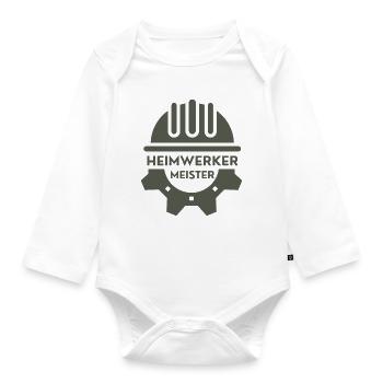DIY Master – Proud DIY Design - Organic Longsleeve Baby Bodysuit - white - Front