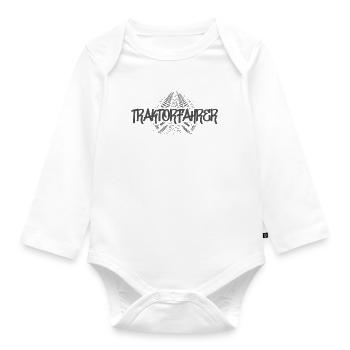 Traktorfahrer - Baby Bio-Langarm-Body - Weiß - Vorne