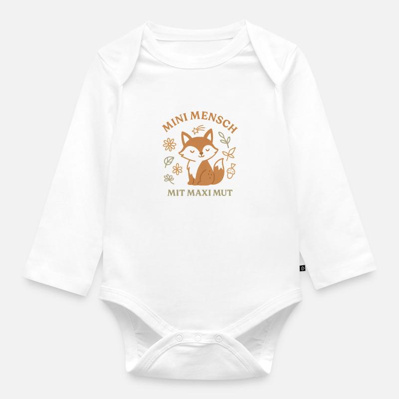 Maxi Mut - Baby Bio-Langarm-Body - Weiß