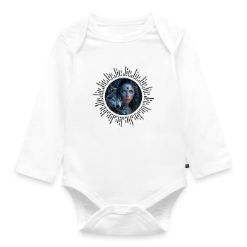 Heavenly Alliance: The Wolf and the Beautiful Woman - Organic Longsleeve Baby Bodysuit - white - Front