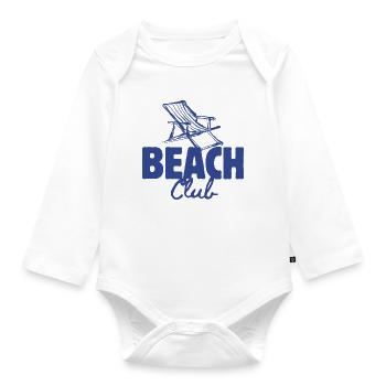 Urlaub, Urlaub am Meer - Baby Bio-Langarm-Body - Weiß - Vorne