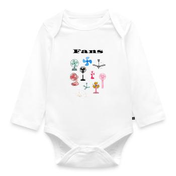 A selection of fans - Organic Longsleeve Baby Bodysuit - white - Front