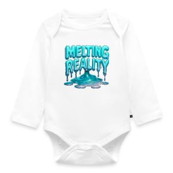 Melting Reality - Organic Longsleeve Baby Bodysuit - white - Front