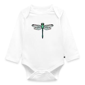 Libelle - Baby Bio-Langarm-Body - Weiß - Vorne