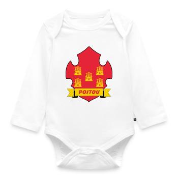 Poitou - Organic Longsleeve Baby Bodysuit - white - Front
