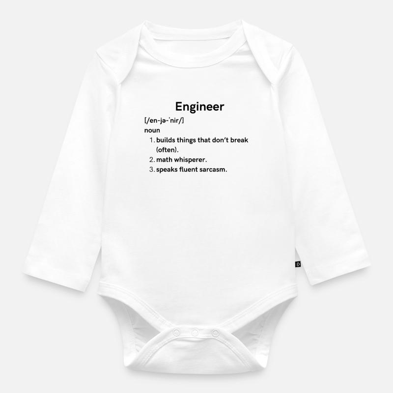 ingénieur - Body Bébé bio manches longues - blanc