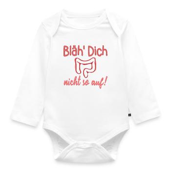 AUFGEBLÄHT - DARM REIZDARM - Baby Bio-Langarm-Body - Weiß - Vorne