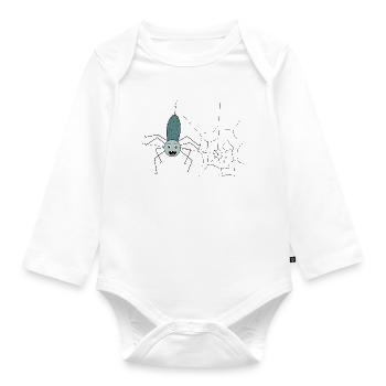 Spinnfried die Spinne - Baby Bio-Langarm-Body - Weiß - Vorne