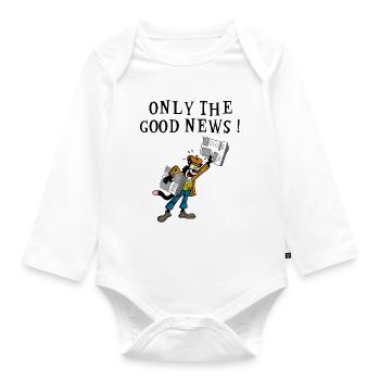 Log delivery chat - Organic Longsleeve Baby Bodysuit - white - Front