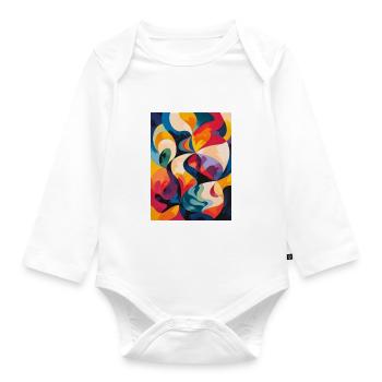 Art of curves - Organic Longsleeve Baby Bodysuit - white - Front