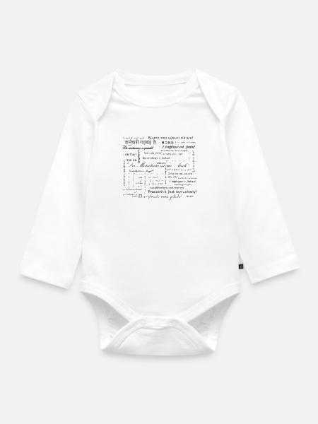 Der Mitarbeiter ist am Arsch - Baby Bio-Langarm-Body - Weiß