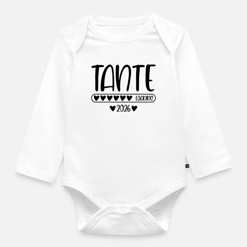 Tante 2026 loading - Baby Bio-Langarm-Body - Weiß