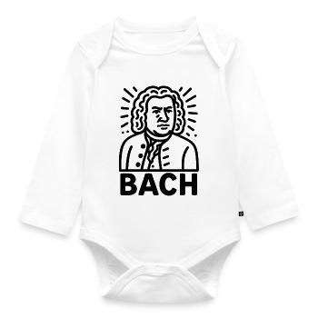 Johann Sebastian Bach - Baby Bio-Langarm-Body - Weiß - Vorne