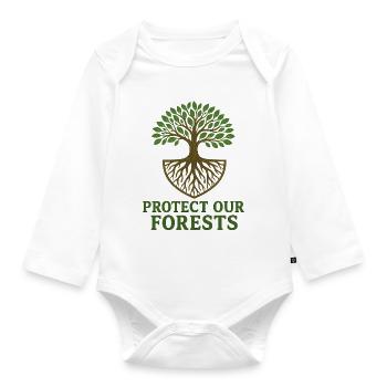 Tree of Life Eco Conscious Design - Organic Longsleeve Baby Bodysuit - white - Front