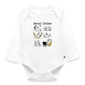 Serial Chiller - Organic Longsleeve Baby Bodysuit - white - Front