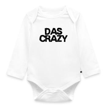 Das Crazy - Jugendwort - Baby Bio-Langarm-Body - Weiß - Vorne