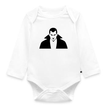 Vampire Illustration - Body Bébé bio manches longues - blanc - Devant
