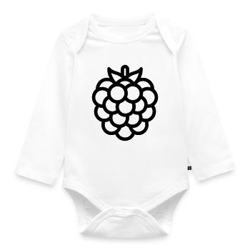 mulberry - Organic Longsleeve Baby Bodysuit - white - Front