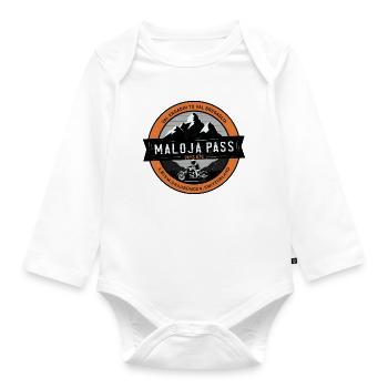 maloja pass , Switzerland - Organic Longsleeve Baby Bodysuit - white - Front