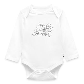biker - Organic Longsleeve Baby Bodysuit - white - Front