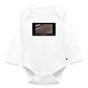 Vinyl Fan - Baby Bio-Langarm-Body - Weiß - Vorne