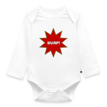 Burp Explosion - Organic Longsleeve Baby Bodysuit - white - Front