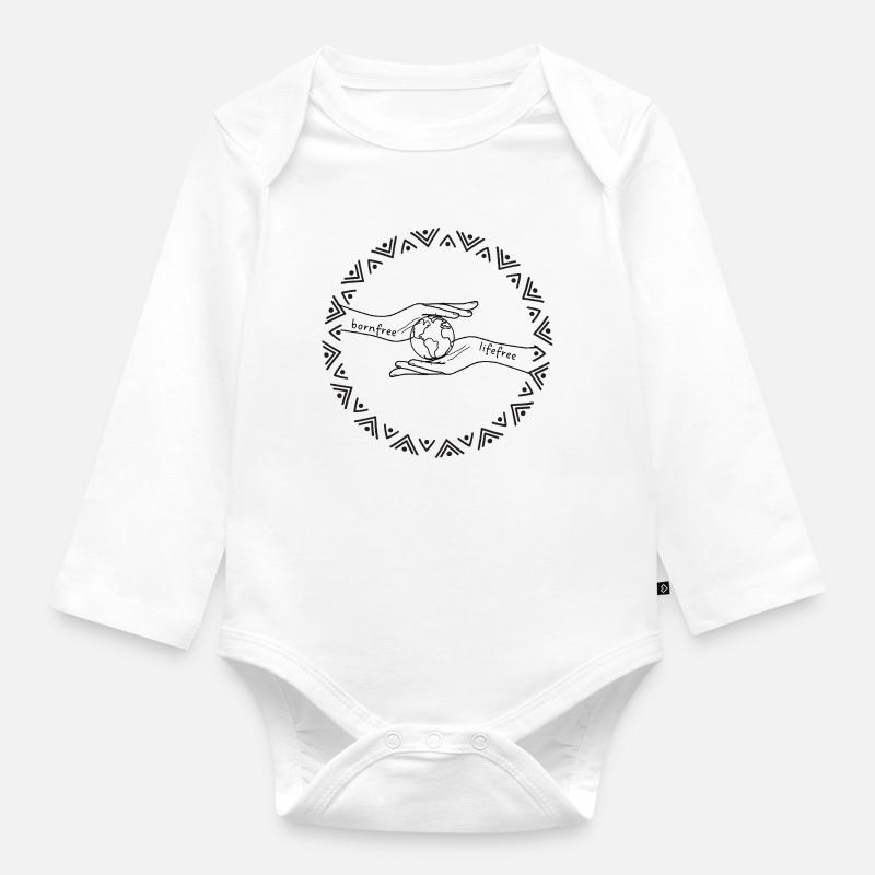 Espoir, liberté, ensemble - Body Bébé bio manches longues - blanc