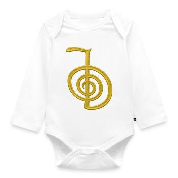 Cho Ku Rei – Energy & Protection - Organic Longsleeve Baby Bodysuit - white - Front