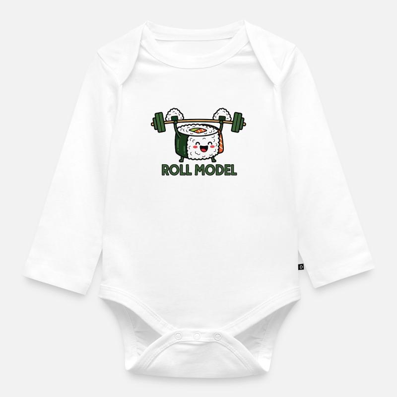 Force du sushi - Body Bébé bio manches longues - blanc