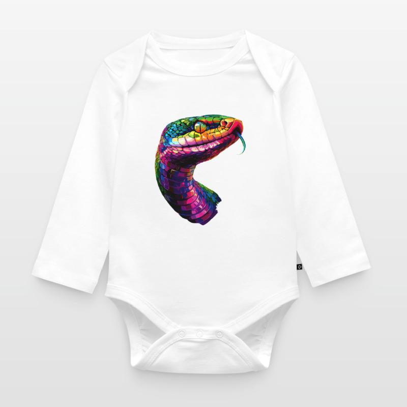 snake, python, cobra, rattlesnake, snakes Organic Longsleeve Baby Bodysuit