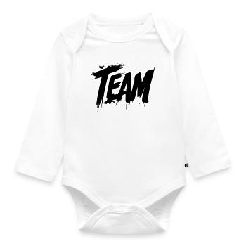 Team Group - Organic Longsleeve Baby Bodysuit - white - Front