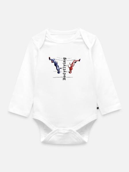 Bodyflying - Baby Bio-Langarm-Body - Weiß