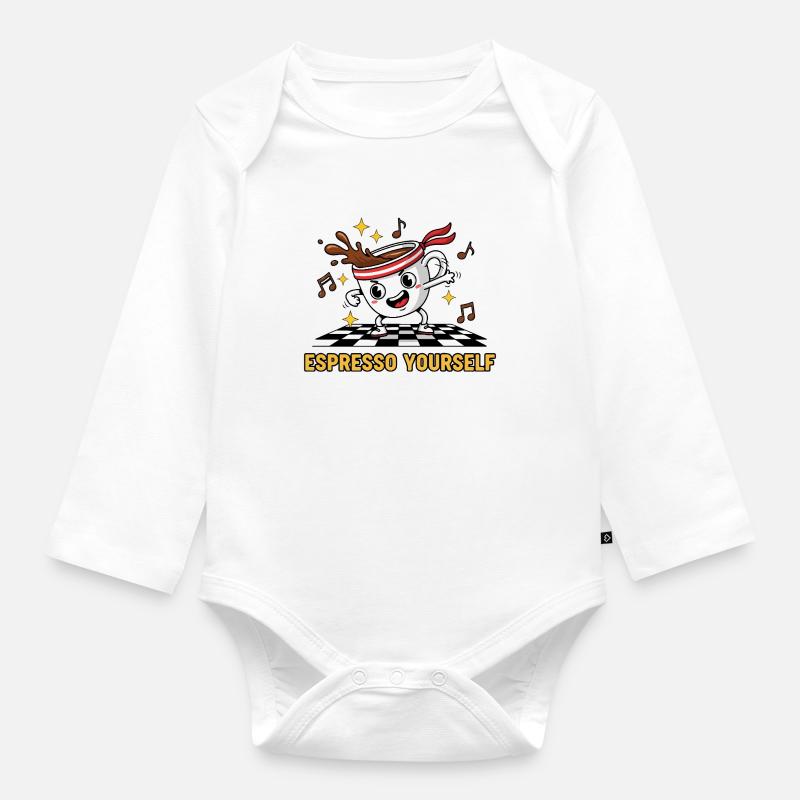 Dancepresso - Body Bébé bio manches longues - blanc