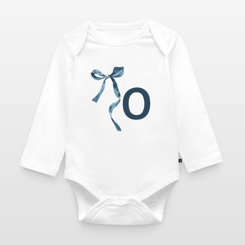 Monogramm oder Geschenkidee Baby Bio-Langarm-Body